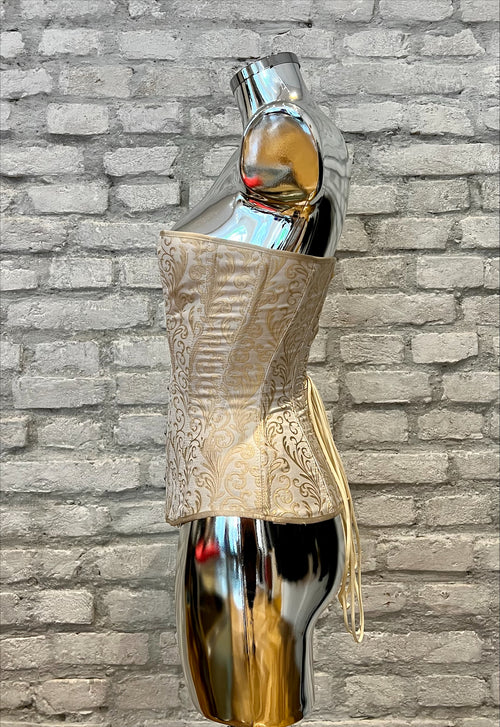 Jacquard half bust corset