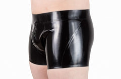 Latex shorts with zipper