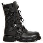 Leder Biker Stiefelette