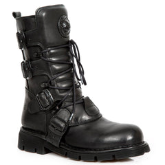 Leder Biker Stiefelette