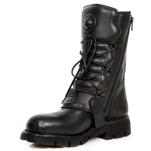 Leder Biker Stiefelette