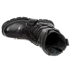 Leder Biker Stiefelette