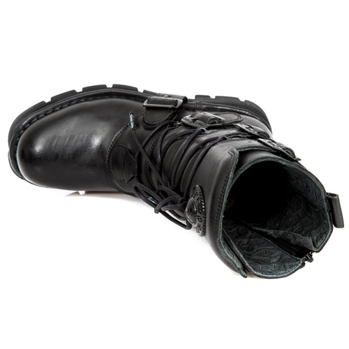 Leder Biker Stiefelette