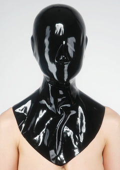 Latex mask closed with collar