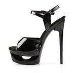 Platform sandal with cut-out