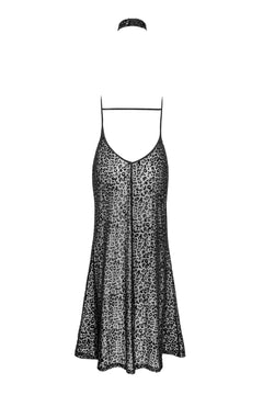 Langes Kleid Leo-Samtprint