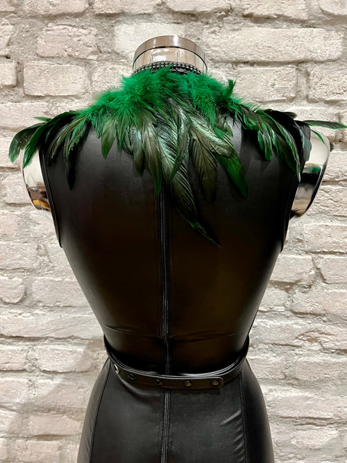 Feder Harness mit Strass