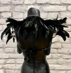 Feder Bolero mit Strass