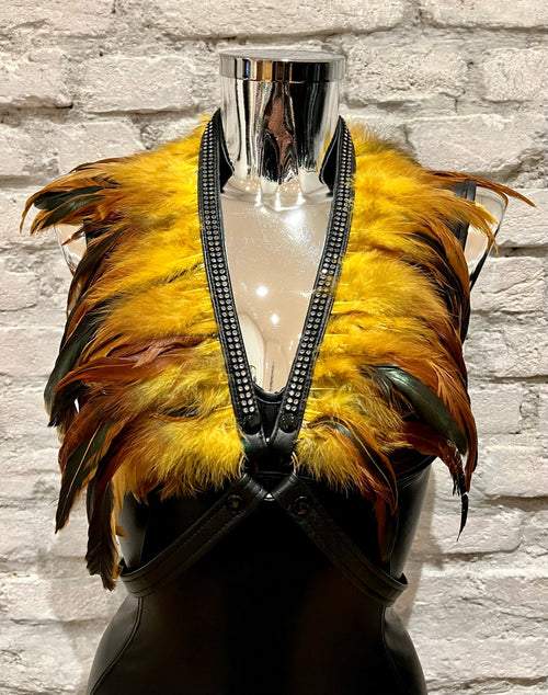 Feder Harness mit Strass