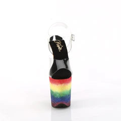 PVC platform sandal rainbow