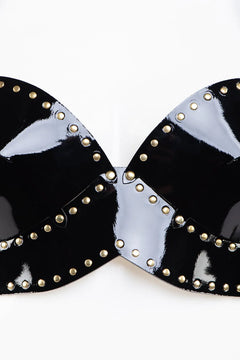 Patent Leather Harness Bra