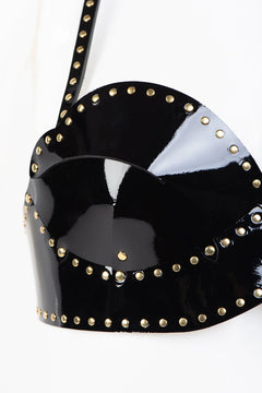 Patent Leather Harness Bra