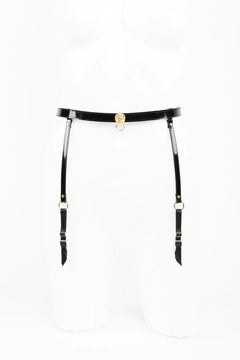 Lackleder Strapsgürtel