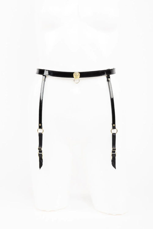 Lackleder Strapsgürtel