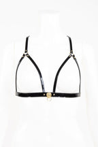 Patent Leather Harness Bra