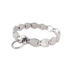 Stainless steel collar with chain links