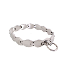 Stainless steel collar with chain links