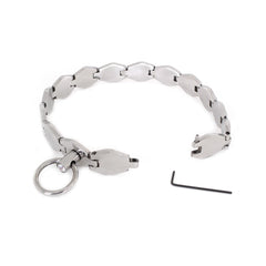 Stainless steel collar with chain links