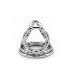 Stainless steel penis & testicle ring