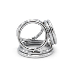 Stainless steel penis & testicle ring