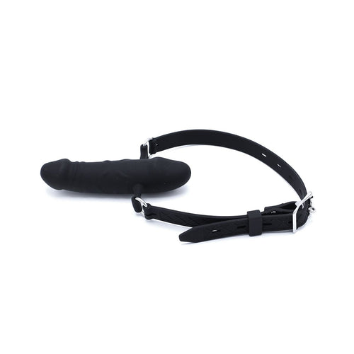 Doppelter Penis-Silikonknebel