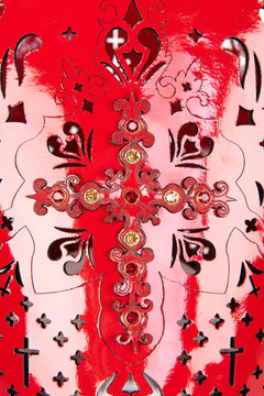 Patent leather headdress