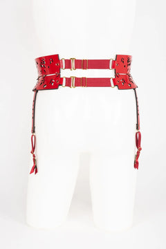 Lackleder Strapsgürtel