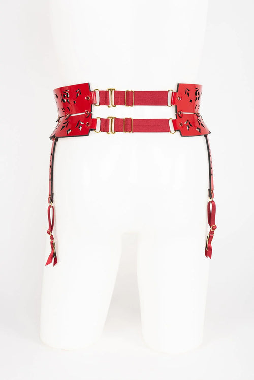 Lackleder Strapsgürtel