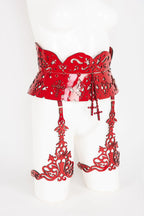 Lackleder Beinharness