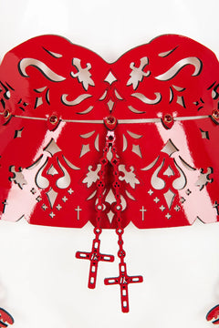 Lackleder Beinharness