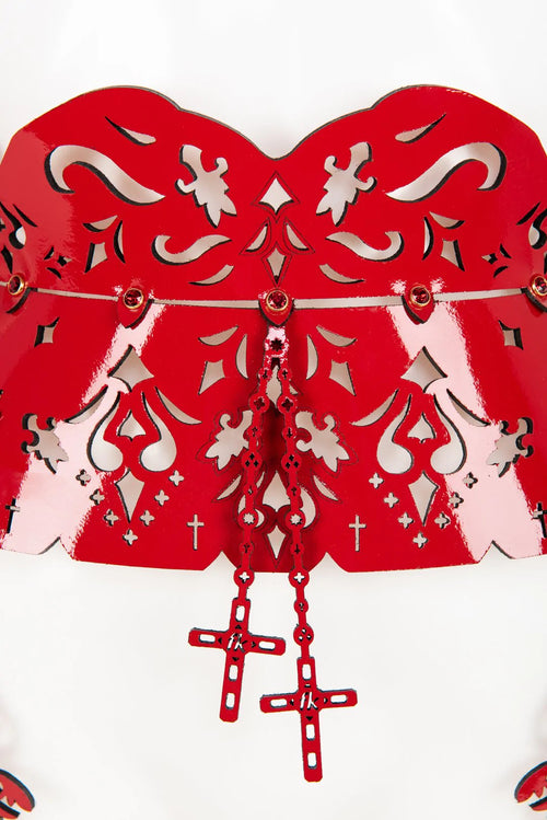 Lackleder Beinharness