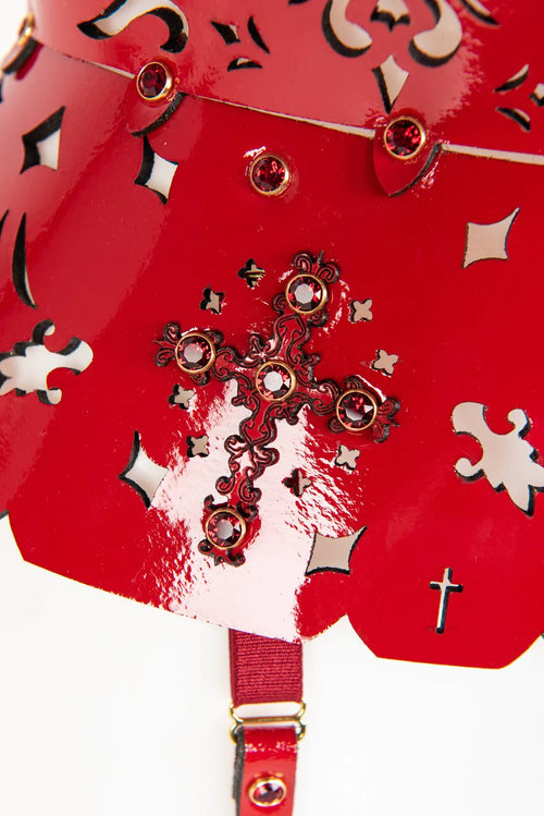 Lackleder Beinharness