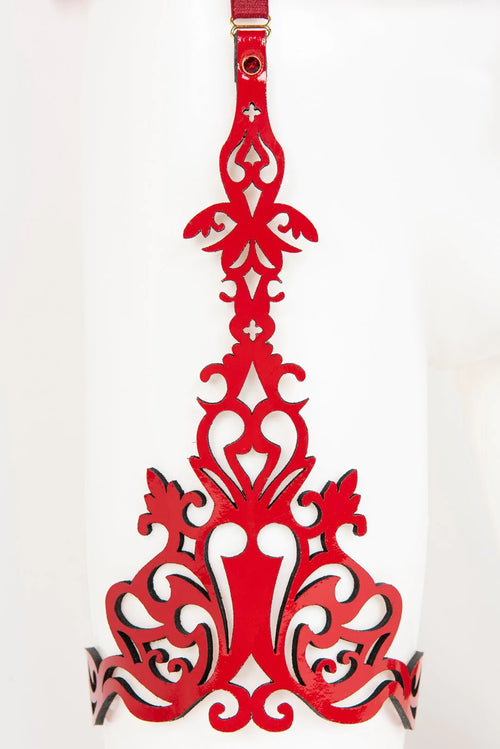 Lackleder Beinharness