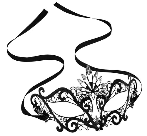 Metal mask with stones