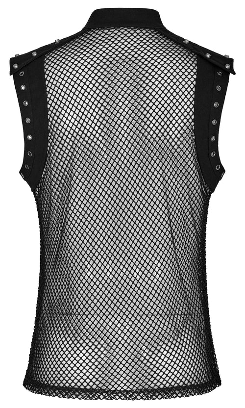 Netzshirt mit Nieten