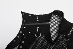 Netzshirt mit Nieten