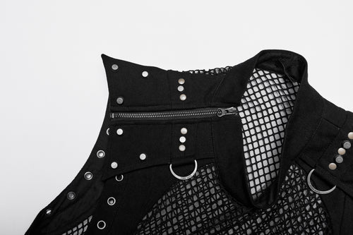 Netzshirt mit Nieten