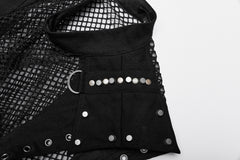 Netzshirt mit Nieten