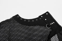 Netzshirt mit Nieten