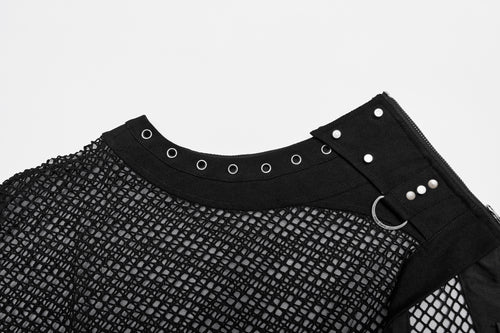 Netzshirt mit Nieten