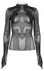 Meshoberteil mit Spitzendetails