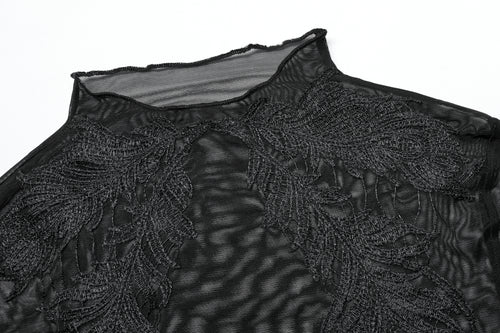 Meshoberteil mit Spitzendetails