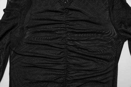 Gerafftes Meshoberteil