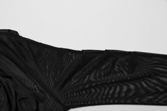 Gerafftes Meshoberteil