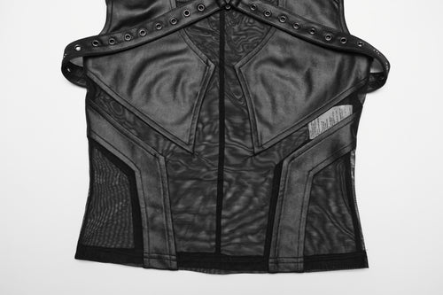 Wetlook Top mit Mesheinsatz