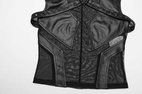 Wetlook Top mit Mesheinsatz