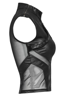 Wetlook Top mit Mesheinsatz