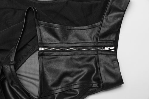 Wetlook Top mit Mesheinsatz