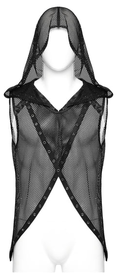 Netzshirt mit Kapuze