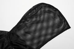 Netzshirt mit Kapuze